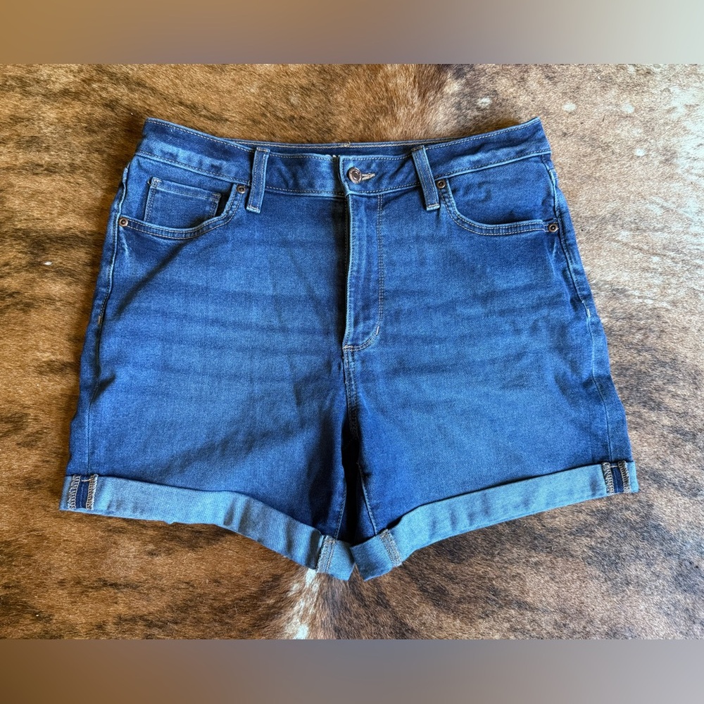 Sonoma dark wash Blue Jean Shorts with Rolled Hems
